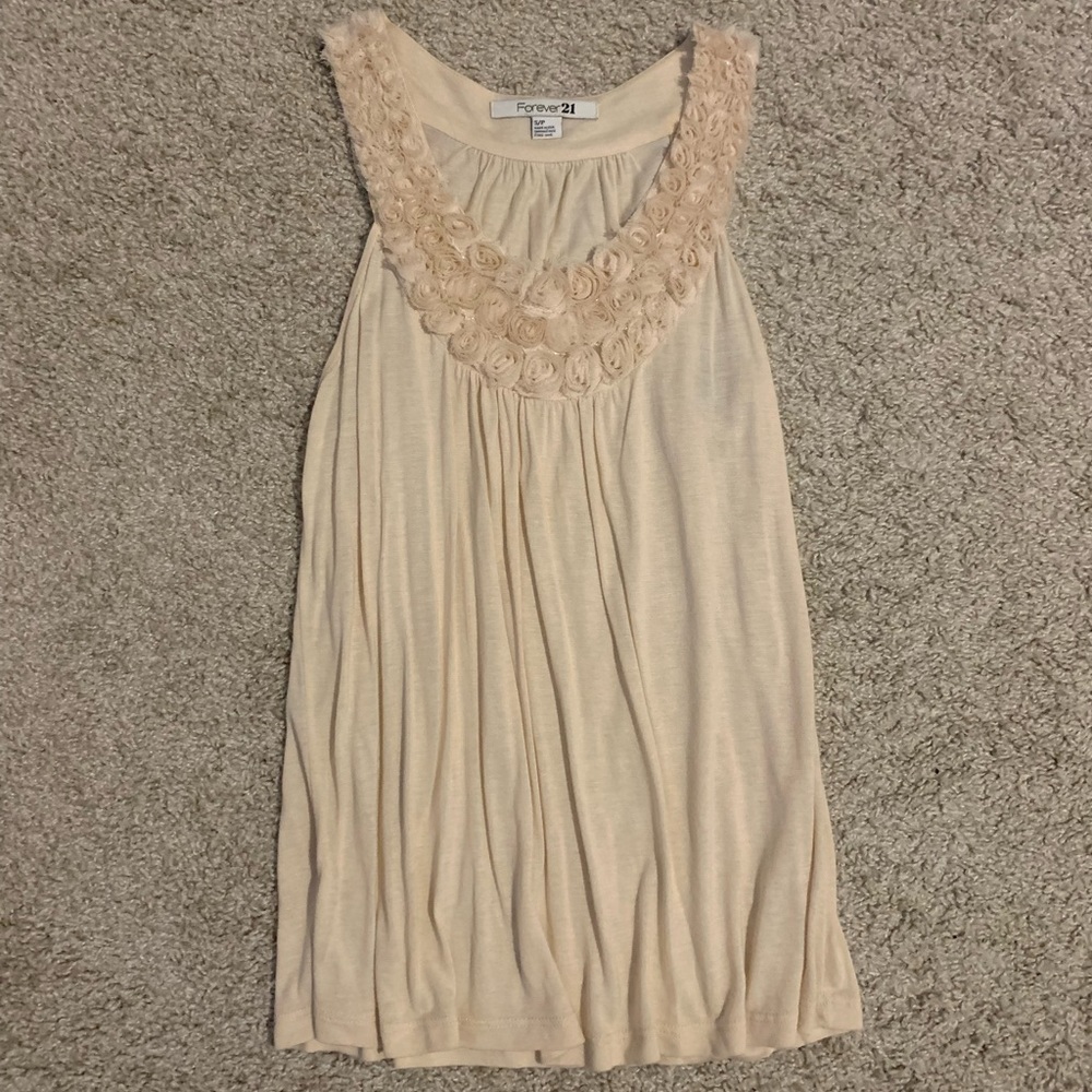 Forever21 Beige Formal Tank- sz S